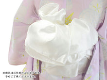 画像をギャラリービューアに読み込む, 兵児帯 大人 レディース ピュアホワイト ドット 帯 白 小花 単品 日本製 カジュアル 女性 へこ帯 ヘコ帯 和装