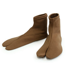画像をギャラリービューアに読み込む, メンズ 足袋 5色 ストレッチ 口ゴム 単衣 紺 白 グレー ブラウン ベージュ フリーサイズ 25〜27cm カラー 日本製 伸びる 男性 男物 男 紳士 着物 きもの 作務衣 ギフト ソックス ネコポス便