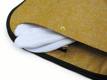 画像をギャラリービューアに読み込む, 草履袋 履物袋 ぞうり ケース 収納 小物入れ 日本製 からし 黄色 持ち運び ファスナー ポケット付き 日本製 【DM便不可】