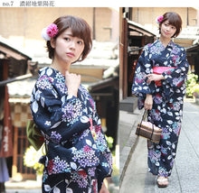 画像をギャラリービューアに読み込む, 浴衣 セット レディース 浴衣3点セット レトロ 女性浴衣リバーシブル 半幅帯 下駄 浴衣セット Sサイズ M L 2022 花火大会 夏祭り 大人 しっとり あす楽 レディースファッション セール対象外