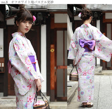画像をギャラリービューアに読み込む, 浴衣 セット レディース 7点 セット S M L サイズ 11柄 浴衣 帯 下駄 着付け小物 送料無料 作り帯 変更可能 浴衣 セット 2022 レトロ 大人 古典柄 初心者 フルセット デビュー ビギナー 浴衣セット 浴衣 花火大会 夏祭り 女性 ゆかた