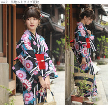 画像をギャラリービューアに読み込む, 浴衣 セット レディース 7点 セット S M L サイズ 11柄 浴衣 帯 下駄 着付け小物 送料無料 作り帯 変更可能 浴衣 セット 2022 レトロ 大人 古典柄 初心者 フルセット デビュー ビギナー 浴衣セット 浴衣 花火大会 夏祭り 女性 ゆかた