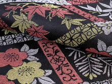 画像をギャラリービューアに読み込む, 袋帯 礼装 黒地菱繋ぎに吉祥花紋 HL アッシュエル 単品 新品 訪問着 振袖 成人式 卒業式 入学式 フォーマル に レディース 女性 和服 和装 着物 送料無料 14H BHにち セール対象外