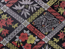 画像をギャラリービューアに読み込む, 袋帯 礼装 黒地菱繋ぎに吉祥花紋 HL アッシュエル 単品 新品 訪問着 振袖 成人式 卒業式 入学式 フォーマル に レディース 女性 和服 和装 着物 送料無料 14H BHにち セール対象外