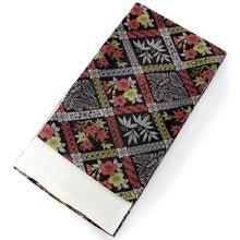 画像をギャラリービューアに読み込む, 袋帯 礼装 黒地菱繋ぎに吉祥花紋 HL アッシュエル 単品 新品 訪問着 振袖 成人式 卒業式 入学式 フォーマル に レディース 女性 和服 和装 着物 送料無料 14H BHにち セール対象外