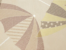 画像をギャラリービューアに読み込む, 【浴衣帯 レディース 半幅帯 ロングタイプ】アイボリー色傘柄 長尺 長め ゆかた帯 ユカタ帯 女性 小袋帯 細帯 仕立上がり 手結び 半巾帯 リバーシブル