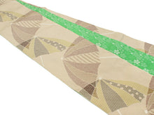 画像をギャラリービューアに読み込む, 【浴衣帯 レディース 半幅帯 ロングタイプ】アイボリー色傘柄 長尺 長め ゆかた帯 ユカタ帯 女性 小袋帯 細帯 仕立上がり 手結び 半巾帯 リバーシブル
