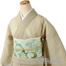 画像をギャラリービューアに読み込む, 【色無地 洗える着物 縦紗 M Lサイズ ベージュ色】夏用 仕立上がり プレタ レディース 女性 着物 ポリエステル きもの kimono キモノ 礼装 フォーマル 夏着物 送料無料