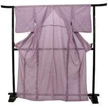 画像をギャラリービューアに読み込む, 【色無地 洗える着物 縦紗 M Lサイズ 渋藤紫色】夏用 仕立上がり プレタ レディース 女性 着物 ポリエステル きもの kimono キモノ 礼装 フォーマル 夏着物 送料無料