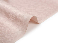 画像をギャラリービューアに読み込む, 東レシルック色無地 着物 反物 渋ピンクベージュ色 渋桜色 フルオーダー お仕立て付き 紋意匠 四季の花草 柄地紋 女性 レディース 洗える着物 袷 単衣 きもの 和装 和服 羽織 コート【No.604】