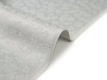 画像をギャラリービューアに読み込む, 東レシルック色無地 着物 反物 薄ブルーグレー 薄鼠色 フルオーダー お仕立て付き 紋意匠 四季の花草 柄地紋 女性 レディース 洗える着物 袷 単衣 きもの 和装 和服 羽織 コート【No.608】