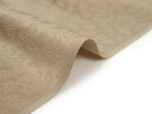 画像をギャラリービューアに読み込む, 東レシルック色無地 着物 反物 薄カーキ 薄モカ色 フルオーダー お仕立て付き 紋意匠 四季の花草 柄地紋 女性 レディース 洗える着物 袷 単衣 きもの 和装 和服 羽織 コート【No.610】