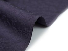 画像をギャラリービューアに読み込む, 東レシルック色無地 着物 反物 濃紫 茄子紺色 フルオーダー お仕立て付き 紋意匠 四季の花草 柄地紋 女性 レディース 洗える着物 袷 単衣 きもの 和装 和服 羽織 コート【No.612】