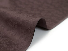 画像をギャラリービューアに読み込む, 東レシルック色無地 着物 反物 パープルブラウン フルオーダー お仕立て付き 紋意匠 四季の花草 柄地紋 女性 レディース 洗える着物 袷 単衣 きもの 和装 和服 羽織 コート【No.615】