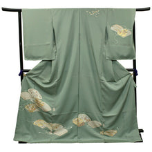 画像をギャラリービューアに読み込む, 【正絹訪問着 未仕立て 仮絵羽 薄渋柳色地文箱と宝尽くし模様】 結婚式 新品 色 販売 購入 礼装 既婚 フォーマル 七五三 パーティ 入学式 卒業式 お宮参り【hz】【送料無料】