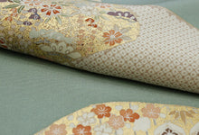 画像をギャラリービューアに読み込む, 【正絹訪問着 未仕立て 仮絵羽 薄渋柳色地文箱と宝尽くし模様】 結婚式 新品 色 販売 購入 礼装 既婚 フォーマル 七五三 パーティ 入学式 卒業式 お宮参り【hz】【送料無料】