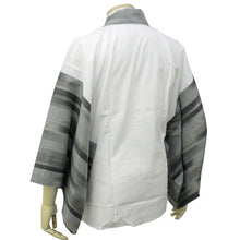 画像をギャラリービューアに読み込む, メンズ 半襦袢 グレー系絣縞柄袖 洗える襦袢 男性用 半襦袢 メンズ 袷・単衣用 新品 仕立て上り 半じゅばん メンズ 男物 紳士用 M/L/LL