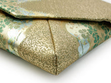 画像をギャラリービューアに読み込む, 【数寄屋袋 ゴールド地道長取りに小桜柄】数奇屋袋 すきや袋 裂地 京都 茶道 道具 茶器 茶道具 小物入れ 和柄 お稽古 日本製