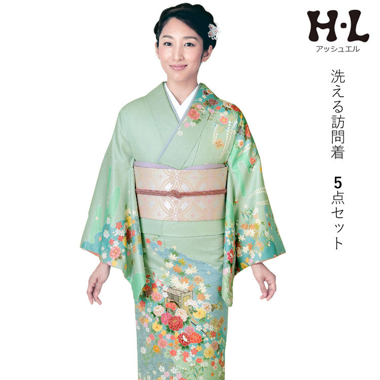 kimonolove【壽光織】付下訪問着\u0026長襦袢・袋帯 3点セット 着物 kimono A-1353