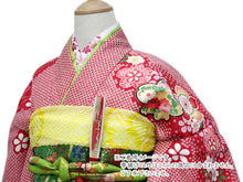 画像をギャラリービューアに読み込む, 【七五三 帯揚げ 7歳】黄色地絞り柄 正絹 羽二重 子供 着物 和装 和小物 キッズ 女の子 絞り SDGs