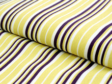 画像をギャラリービューアに読み込む, 【洗える着物 仕立上り 単品 Mサイズ】創世舎 黄色紫コンビ縞 袷 女性 レディース 小紋 通販 仕立て上がり プレタ着物 こもん スリーシーズン アンティーク風 kimono【送料無料】【セール対象外】