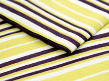 画像をギャラリービューアに読み込む, 【洗える着物 仕立上り 単品 Mサイズ】創世舎 黄色紫コンビ縞 袷 女性 レディース 小紋 通販 仕立て上がり プレタ着物 こもん スリーシーズン アンティーク風 kimono【送料無料】【セール対象外】