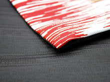 画像をギャラリービューアに読み込む, 【洗える半幅帯 リバーシブル】赤地白縦畝柄 彩陽織 帯単品 四寸 半巾 小袋 女性 レディース 和装 着物 obi カジュアル【ksウク】