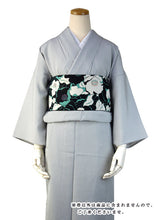 画像をギャラリービューアに読み込む, 【半幅帯 半巾帯 博多織 細帯 絹 黒地椿柄】紋小袋帯 和装 着物 きもの キモノ kimono obi リバーシブル 【送料無料】