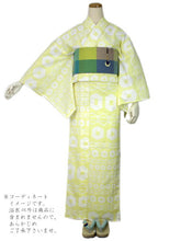 画像をギャラリービューアに読み込む, レディース浴衣 フリーサイズ 単品 レモンイエロー地亀甲柄 三勝ブランド 仕立て上がり女性ゆかた 通気性のよいサラリとした着心地 送料無料《skウチ》《セール対象外》