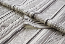 画像をギャラリービューアに読み込む, 正絹小紋反物 フルオーダーお仕立て付き チャコールグレー濃淡ストライプ 自分サイズのおめかし着物 シルク小紋 レディース(mw-a)