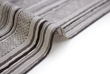 画像をギャラリービューアに読み込む, 正絹小紋反物 フルオーダーお仕立て付き チャコールグレー濃淡ストライプ 自分サイズのおめかし着物 シルク小紋 レディース(mw-a)