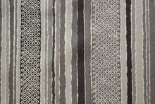 画像をギャラリービューアに読み込む, 正絹小紋反物 フルオーダーお仕立て付き チャコールグレー濃淡ストライプ 自分サイズのおめかし着物 シルク小紋 レディース(mw-a)