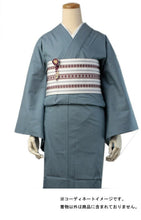 画像をギャラリービューアに読み込む, 仕立て上がりデニム着物 届いたらすぐに着られる レディース フリーサイズ 青色ブルー バティックジャガード おしゃれ普段着きもの 送料無料《ekくに》KZ