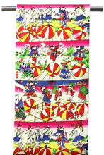 画像をギャラリービューアに読み込む, 絹袋帯 お仕立て付き 歌川国芳復刻柄ベージュ地猫の玉乗り柄 小紋や紬に合わせる洒落帯 捺染 送料無料《urワニ》