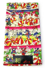 画像をギャラリービューアに読み込む, 絹袋帯 お仕立て付き 歌川国芳復刻柄ベージュ地猫の玉乗り柄 小紋や紬に合わせる洒落帯 捺染 送料無料《urワニ》