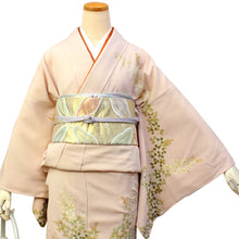 画像をギャラリービューアに読み込む, 訪問着 セット 正絹 仕立て上がり 4点セット フリーサイズ 薄ピンク地萩 訪問着 袋帯 帯揚げ帯締め お仕立て上がり高級着物 販売 購入 卒業式 結婚式 七五三 など フォーマル 礼装 和装 和服 着物 レディース 女性 着物 セッ