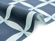 画像をギャラリービューアに読み込む, 正絹小紋着物反物 丹後ちりめん フルオーダー仕立て付き 紺地花格子 単品 女性 レディース 袷にも単衣にもお仕立て可能 自分サイズにお誂え 縮緬着尺 こもん 送料無料 《urウフ》