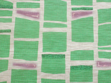 画像をギャラリービューアに読み込む, 本麻夏の名古屋帯 グリーン地石畳柄 仕立て付 涼しげな夏着物に合わせる透け感のあるなごや帯 京友禅 送料無料 《urフラ》