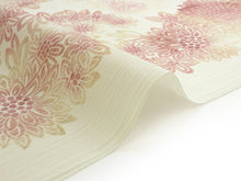 画像をギャラリービューアに読み込む, 洗える着物 夏 小紋 反物 セミオーダー 仕立て付 金子みすゞブランド オフホワイト地ピンク花柄 みすゞうた 送料無料 セール対象外 ktふく KZ