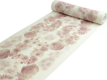 画像をギャラリービューアに読み込む, 洗える着物 夏 小紋 反物 セミオーダー 仕立て付 金子みすゞブランド オフホワイト地ピンク花柄 みすゞうた 送料無料 セール対象外 ktふく KZ
