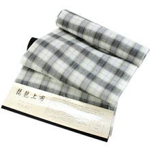 画像をギャラリービューアに読み込む, 琵琶上布 着物 反物 フルオーダーお仕立て付き グレーチェック格子柄 送料無料 女性 レディース KZ《ktくわ》