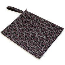 画像をギャラリービューアに読み込む, クラッチバッグ メンズ A4 ひでや工房オリジナル ブラックブラウン 黒茶地三角尽くし和柄 男性和装手提げバック 内ポケット付き hkおと KZ セール対象外