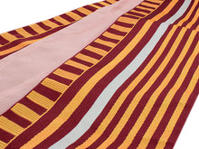 画像をギャラリービューアに読み込む, 半幅帯 新品 えんじ 黄 白 ストライプ リバーシブル 半巾帯 半帯 小袋帯 細帯 着物 帯 和装 和服 ポリエステル 洗える 浴衣 浴衣帯 女性 レディース ksクワ