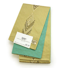 画像をギャラリービューアに読み込む, 半幅帯 長尺 イエロー地ストライプに菱 リバーシブル Adam&Eveブランド ピンク ストライプ 新品 半巾帯 半帯 小袋帯 細帯 着物 帯 和装 和服 ポリエステル 洗える 浴衣 浴衣帯 女性 レディース あす楽 ktうく KZ