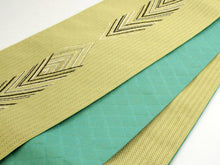 画像をギャラリービューアに読み込む, 半幅帯 長尺 イエロー地ストライプに菱 リバーシブル Adam&Eveブランド ピンク ストライプ 新品 半巾帯 半帯 小袋帯 細帯 着物 帯 和装 和服 ポリエステル 洗える 浴衣 浴衣帯 女性 レディース あす楽 ktうく KZ