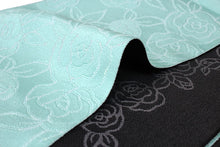 画像をギャラリービューアに読み込む, 浴衣帯 半幅帯 レディース 安い ブルー 水色 薔薇 バラ ラメ 単品 リバーシブル 女性 小袋帯 細帯 ゆかた 帯 アレンジ 両面 シンプル 【yukata_d19】