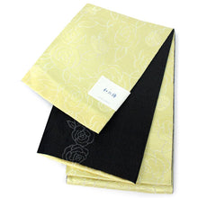 画像をギャラリービューアに読み込む, 浴衣帯 半幅帯 レディース 安い イエロー 黄色 薔薇 バラ ラメ 単品 リバーシブル 女性 小袋帯 細帯 ゆかた 帯 アレンジ 両面 シンプル