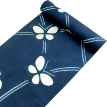 画像をギャラリービューアに読み込む, 浴衣 反物 お仕立て付き 綿麻 京 帽子絞り 紺色地 蝶 女性 レディース 和装 和服 浴衣 ゆかた 2022 夏 夏祭り 花火大会 送料無料 ktウク