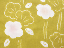 画像をギャラリービューアに読み込む, 浴衣 反物 お仕立て付き 綿麻 京 帽子絞り からし色地 梅 女性 レディース 和装 和服 浴衣 ゆかた 2022 夏 夏祭り 花火大会 送料無料 ktウク