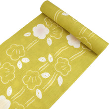 画像をギャラリービューアに読み込む, 浴衣 反物 お仕立て付き 綿麻 京 帽子絞り からし色地 梅 女性 レディース 和装 和服 浴衣 ゆかた 2022 夏 夏祭り 花火大会 送料無料 ktウク